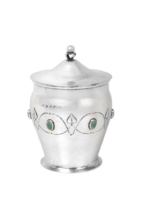Lot 2184 - An Edward VII Silver and Pottery Tea-Caddy
