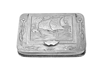 Lot 2189 - A George V Silver Tobacco-Box