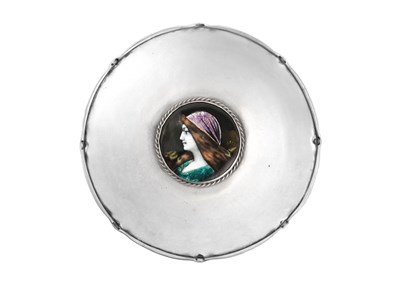 Lot 2191 - A George V Silver and Enamel Dish
