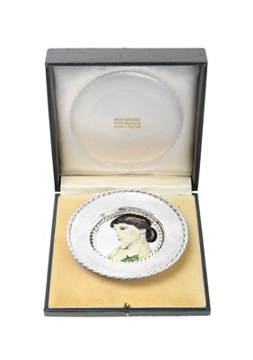 Lot 2188 - A George V Silver and Enamel Dish