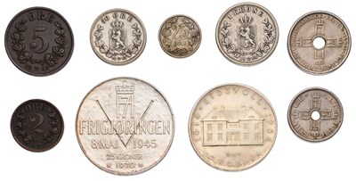 Lot 78 - Norway, Miscellaneous Coins, 9 in total...
