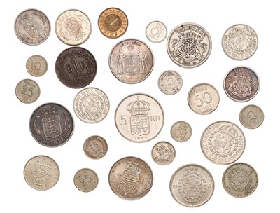 Lot 73 - Denmark and Sweden, Miscellaneous Coins; 26...
