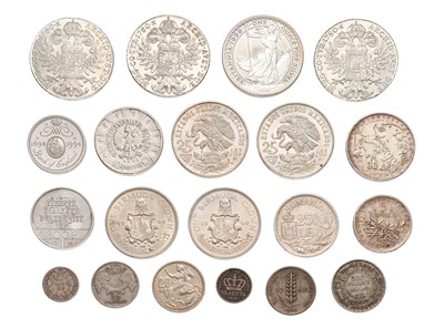 Lot 101 - Assorted World Silver Coinage, 20 coins...
