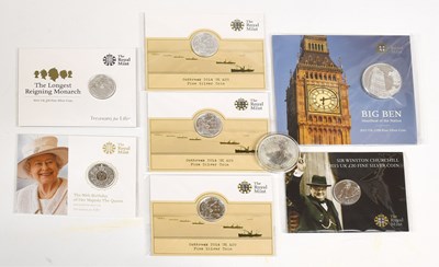 Lot 278 - Royal Mint, Assorted Fine Silver Proof Coins,...