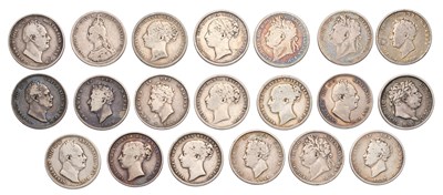 Lot 35 - Assorted 20th Century Shillings, 20 coins in...
