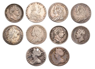 Lot 21 - 10x Pre-Victorian Sixpences, to include;...