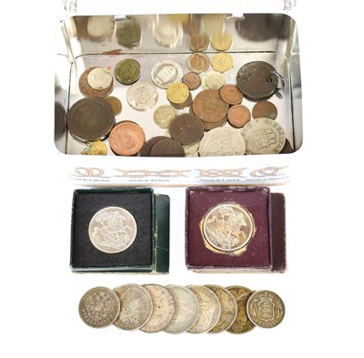 Lot 37 - 6x UK Silver Crowns, comprising; George IV...