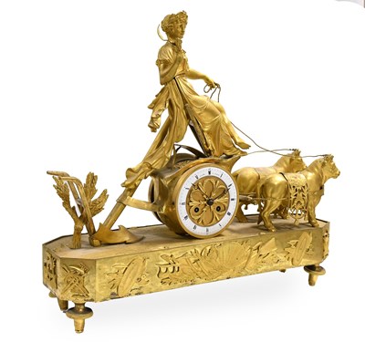 Lot 205 - A French Ormolu Striking Mantel Clock, signed...