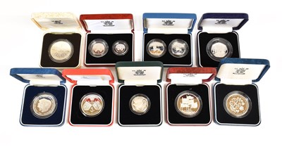 Lot 257 - 11x Royal Mint Silver Proof Coins, mixed...