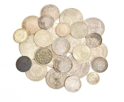 Lot 80 - Mixed European Silver Coinage, 26 coins in...