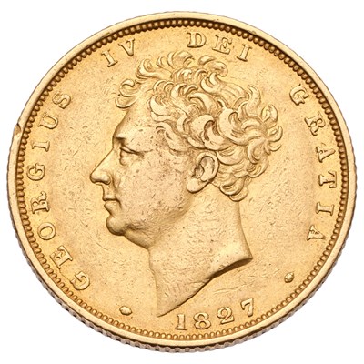 Lot 107 - George IV, Sovereign 1827, (Marsh 12, S.3801)...