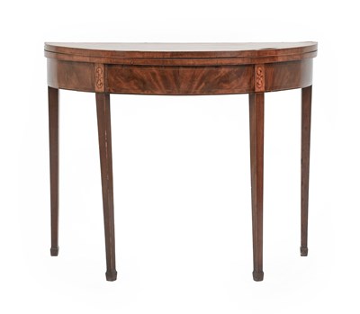 Lot 1352 - A George III Mahogany, Crossbanded and...