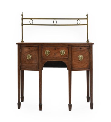 Lot 1196 - A George III Mahogany Bowfront Sideboard,...
