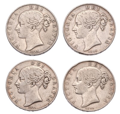 Lot 41 - 4x Young Head Victoria Crowns, comprising;...