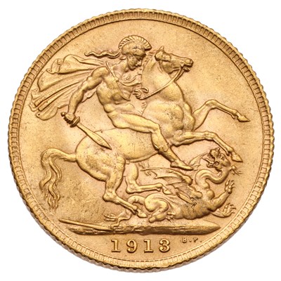 Lot 142 - George V, Sovereign 1913; near extremely fine...
