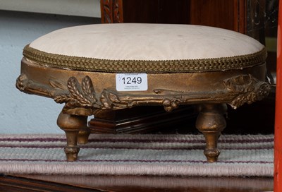Lot 1314 - A Pair of Gilt Wood and Gesso Footstools, 33cm...