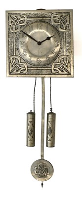 Lot 54 - A Glasgow School Pewter Wall Clock, circa 1900,...