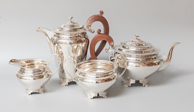 Lot 1 - A Four-Piece Elizabeth II Silver Tea-Service,...