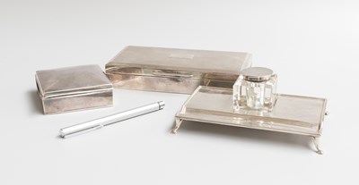 Lot 172 - A George V Silver Inkstand, by Herbert Edward...