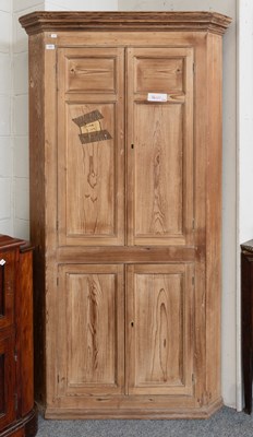 Lot 1162 - Pine Corner Cupboard, 134cm by 45cm by 192cm