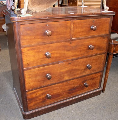 Lot 1321 - Victorian Mahogany Four Height Straight Front...