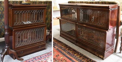 Lot 1398 - A Set of Three 1920s Globe Wernicke Style Two...