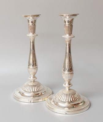 Lot 23 - A Pair of George III Old Sheffield Plate...