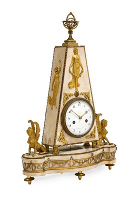 Lot 206 - A French Marble and Ormolu Obelisk Form...