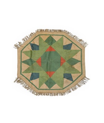 Lot 92 - An Art Deco Woven Wool Octagonal Rug, central...