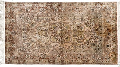 Lot 1189 - Silk Piled Tabriz Design Rug, Modern The...