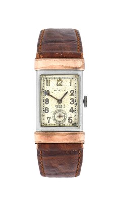 Lot 2227 - Rolex: A Gold Filled and Steel Rectangular...