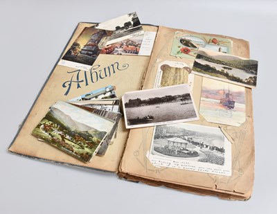 Lot 1420 - An Album of Mixed Postcards, including UK...