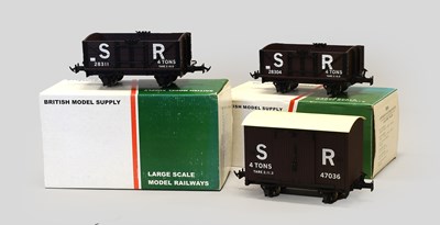 Lot 3304 - BMS (Accucraft) G Gauge Two Lynton & Barnstaple Bogie Open Wagons