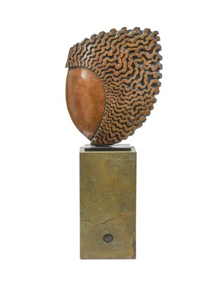 Lot 2 - Peter Beard (b.1951): Head Form, bronze on a...