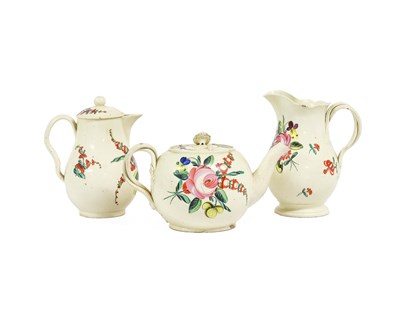 Lot 259 - A Creamware Teapot and Cover, circa 1770,...