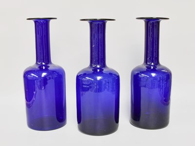 Lot 179 - Three Holmegaard Glass Gulvvases, by Otto...