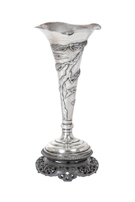 Lot 2200 - A Chinese Export Silver Vase