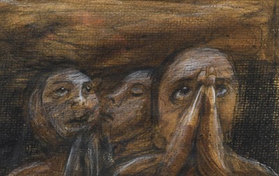 Lot 1069 - Colin Halliday (b.1964) “Pray Study” Pastel,...