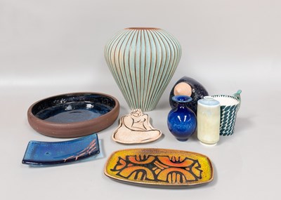 Lot 119 - Studio Pottery, including Emily Myers reeded...