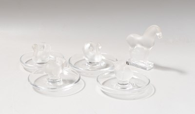 Lot 128 - A Lalique Frosted Glass "Tang" Horse, signed,...