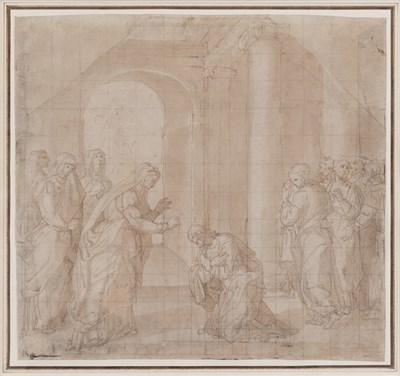 Lot 332 - Italian School (17th Century) Temple interior...