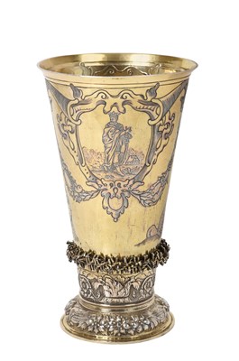 Lot 2206 - A German Silver-Gilt Beaker