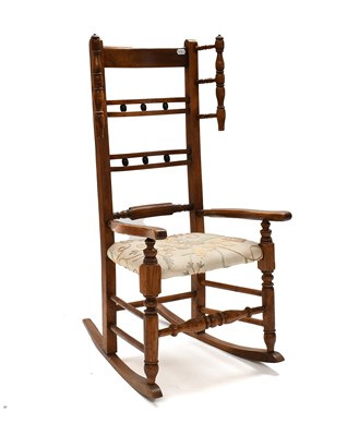 Lot 1333 - 19th Century Turned Ash Rocking Chair with...