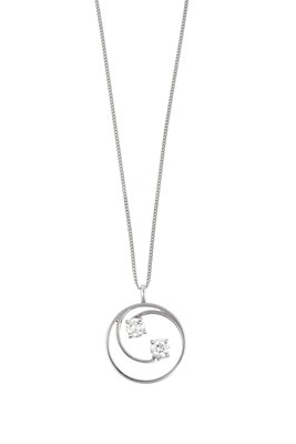 Lot 2091 - An 18 Carat White Gold Diamond Pendant on...