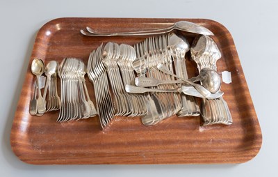 Lot 146 - A George III and Later Silver Table Service,...