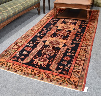 Lot 1261 - Northwest Persian Long Rug, the indigo field...