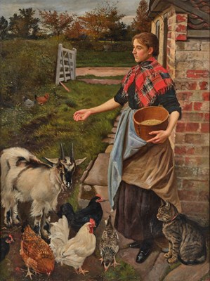 Lot 372 - William Edward Millner (1849-1895) Feeding the...