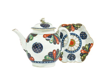 Lot 228 - A Worcester Porcelain Teapot, Cover and Stand,...