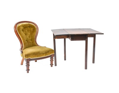 Lot 1368 - An 18th Century Mahogany Drop Leaf Table, 91cm...