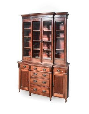 Lot 1353 - An Edwardian Glazed Mahogany Breakfront...